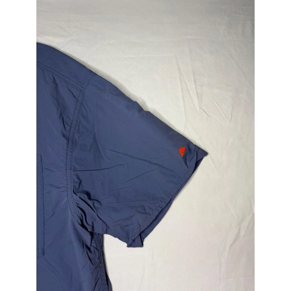 Ozark Trail mens sz L Blue Hiking short sleeve nylon shirt outdoors